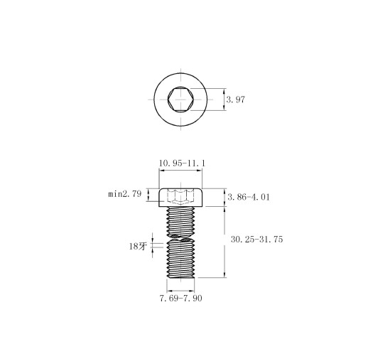 low profile socket head cap screw