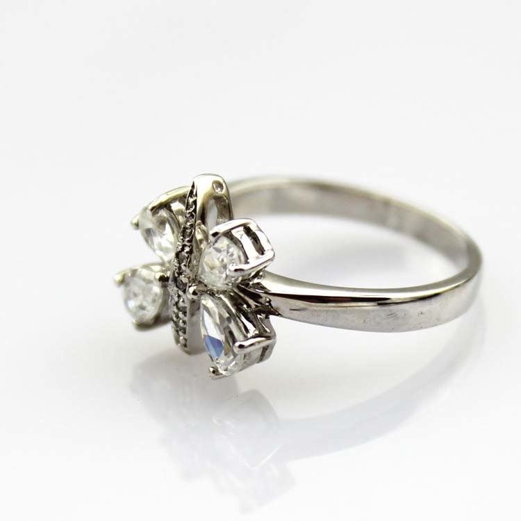 Designer Jewelry Rose Gold Plated 925 Silver Cubic Zircon Butterfly Ring(R0018)