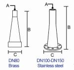 Stainless Steel Or Brass Chrome Supper Hign Fountain Jet Nozzle Water Fountain