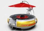 Rental BBQ Donut Boat 9 Seats BBQ Table With Art Panel 4pcs Bbq Grill