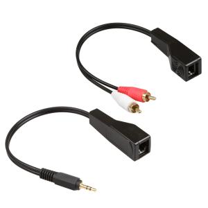 Quality RCA Audio Signal 3.5 MM Stereo Cable Red White Color Fit Cat5 Cat6 Cat7 Cat8 wholesale