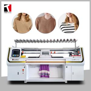 Quality 60 Inch 5 / 7G 3 System Sweater Flat Knitting Machine With 16 Yarn Feeders wholesale