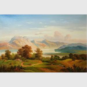 Quality Mountain Landscape Painting, Fall Original Oil Landscape Paintings For Interior Design wholesale