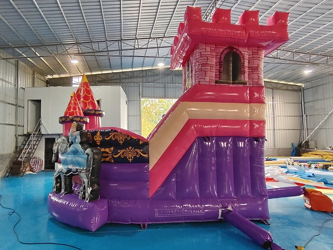Tarpaulin Inflatable Jumping House Princess Cartoon Inflatable Bouncer With Slide Combo Inflatable Castle For Kids