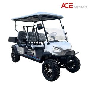 Quality Green Color Steel 4 Seat Electric Golf Cart Lithium Battery Lifted wholesale