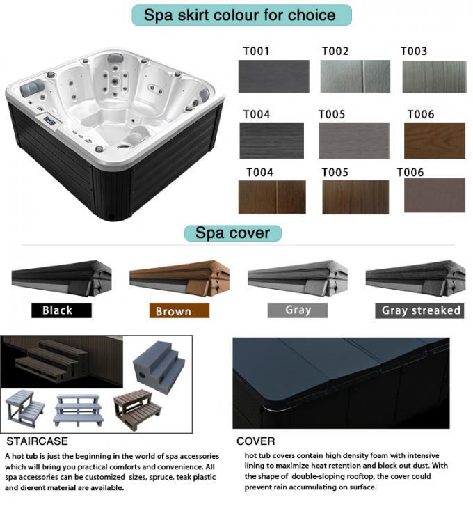 Luxury 6 Persons Hot Tubs For Outdoor Acrylic Spa Pools With Massage Function Jacuzzier Swim Spa For Family