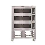 16.5kw 18x26 3 Deck Electric Baking Oven 9 Tray Commercial Deck Oven With Steam
