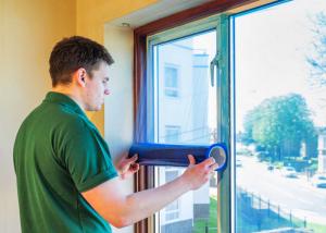Quality Self Adhesive PE Protective Film , Window Glass Protection Film For Outdoor / Indoor wholesale