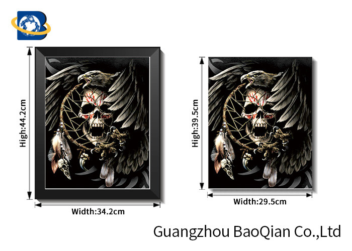 Picture With Playing Skull , Flippped Changing Lenticular 3d Image