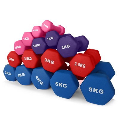 Durable 5cm Fitness Neoprene Dumbbell Indoor Sport DW Vinyl Coated Hand Weights