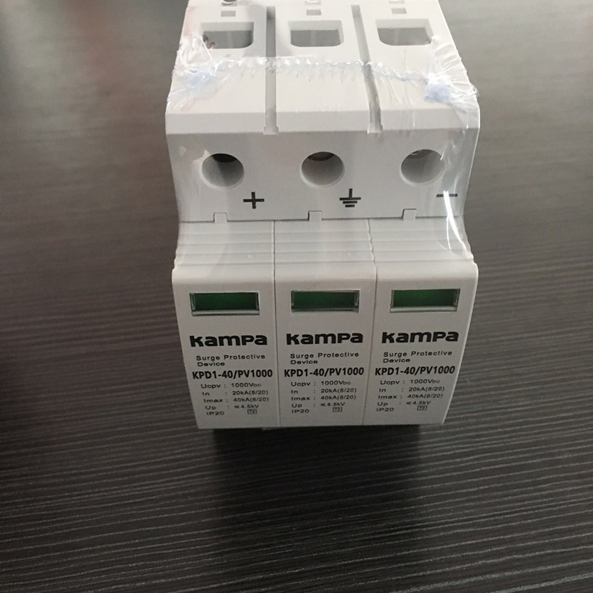 High quality 3 phase 1000V DC SPD 20/40KA Voltage Protector Lightning Surge Protector Device
