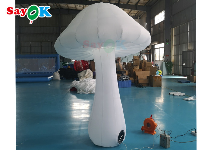 Full Printing Color Giant Inflatable Mushroom Decoration With Blower