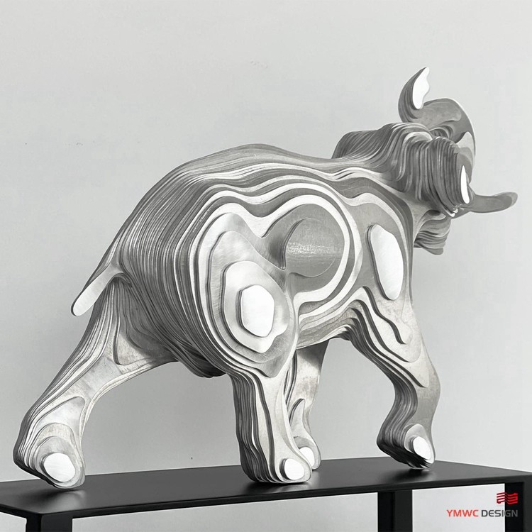 Custom Metal Animal Statue Life-Size Bronze Elephant Sculpture Made of Stainless Steel