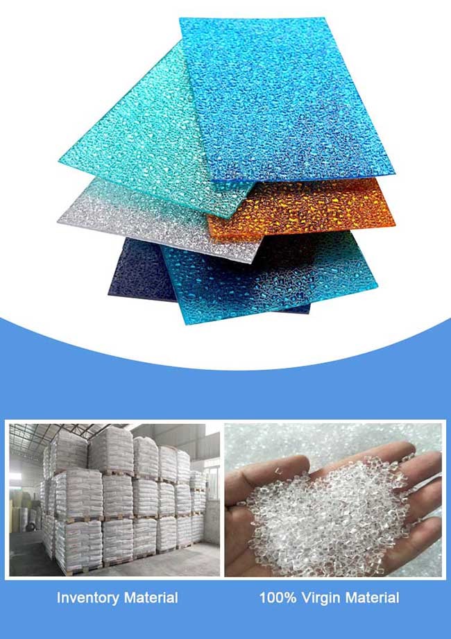 1.2g/Cm3 Opaque Soundproof Corrugated Polycarbonate Sheet