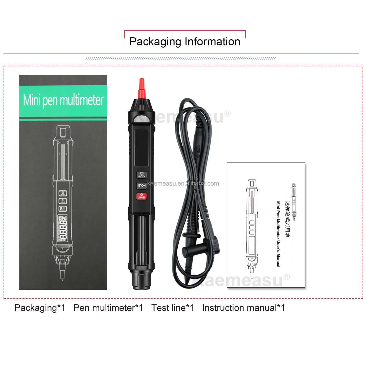 Popular style Mini Pen Digital Multimeter With Live/NCV/Sequence Non Contact Voltage Detection Multimeter Tester