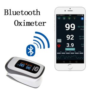 Quality 2017 newest Bluetooth Fingertip Pulse Oximeter Oximetro de dedo Blood Oxygen Saturation Oximetro a finger for Health wholesale