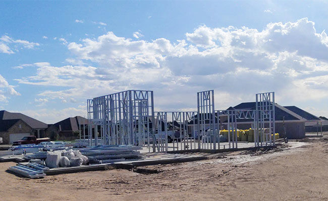 ICC EN-1090 Prefabricated Light Steel Framing 2 Storey Villa House With Big Windows