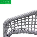 Waterproof Upholstery Cushion Outdoor Dining Table and Chair Set with Faux