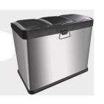 Anti Scratch 405mm Height Compartment Trash Can
