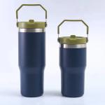 30oz Tumbler With Straw Lid Vacuum Sealed Insulated Cup Reusable Stainless Steel