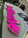 Shop logo name custom frontlit channel letter Stainless steel Acrylic LED letter