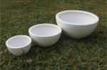 Modern Round Fibre Clay Garden Pots Hand Carved Lightweight