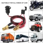 Car Motorcycle Truck Cigarette Lighter Socket Female Power Outlet With 5M Cable