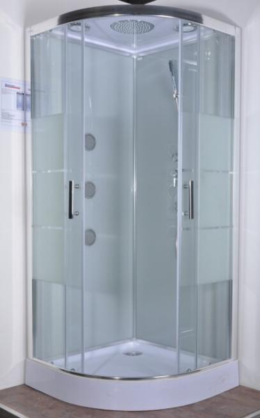 Transparent Quadrant Bathroom Shower Cubicles With Big Massage Jets