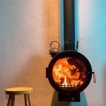 600mm Indoor Central Heating Wall Mounted Wood Burning Suspended Fireplace