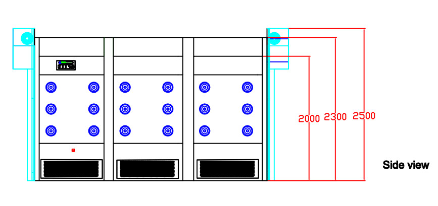 3 Modulars Air Shower Room Tunnel , Large Goods Air Showers For Clean Rooms