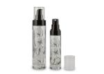 Dustproof 100ml Hair Oil Bottle Round Makeup Pump Bottle With Black Caps
