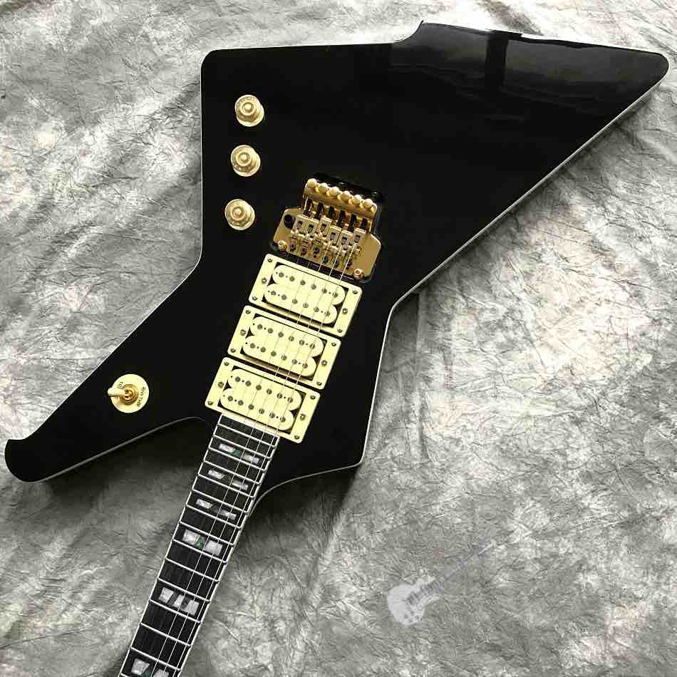 Custom High Gloss Black Destroyer Duplex Tremolo System Electric Guitar in Black or Sunburst