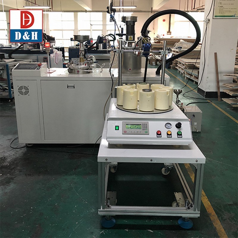 High Precision Electric Driven Filter End Cap Gluing Machine for Two Compounds Gluing