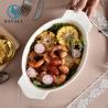 Buy cheap Oval Solid Cream White Porcelain Plates Oven Safe For Farmhouse Restaurants from wholesalers