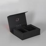 Jewelry flip box customized with black EVA lining ring and bracelet display box