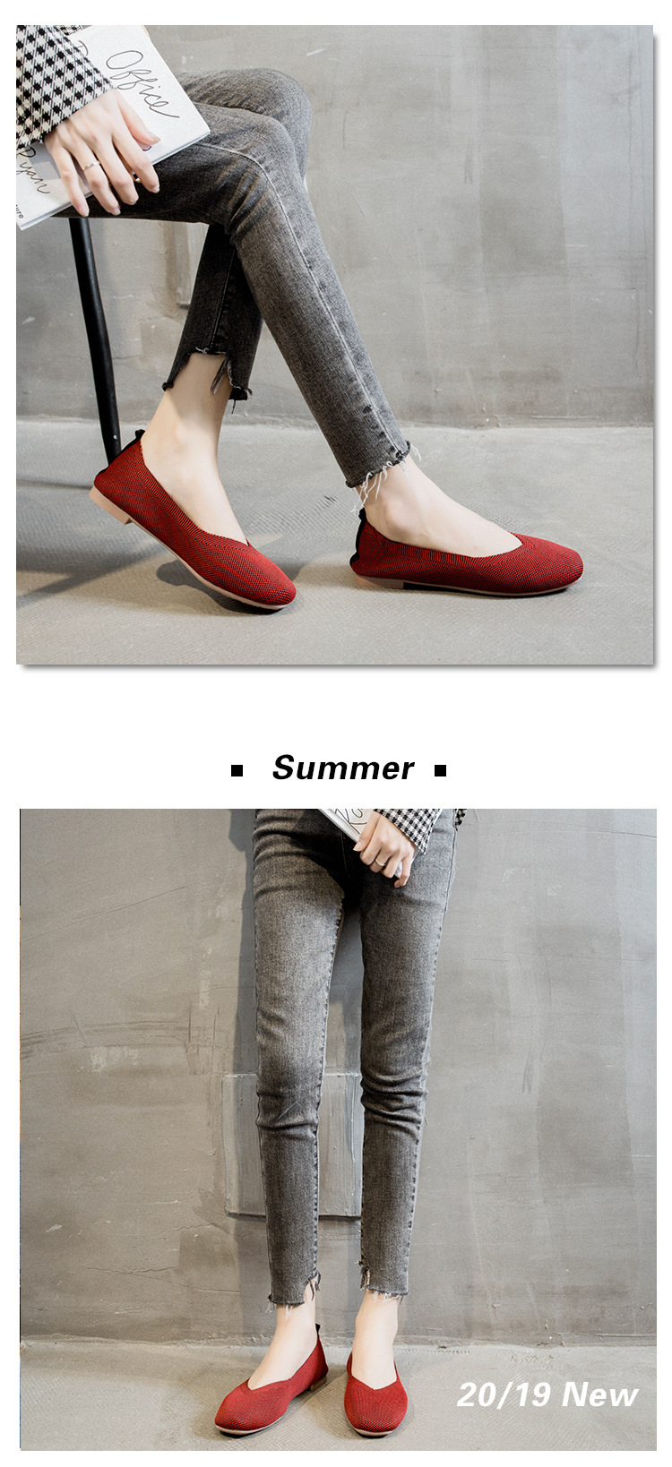 Wholesale Breathable Fashion Low Heel Loafers Women Elegant Flat Dress Shoes For Ladies