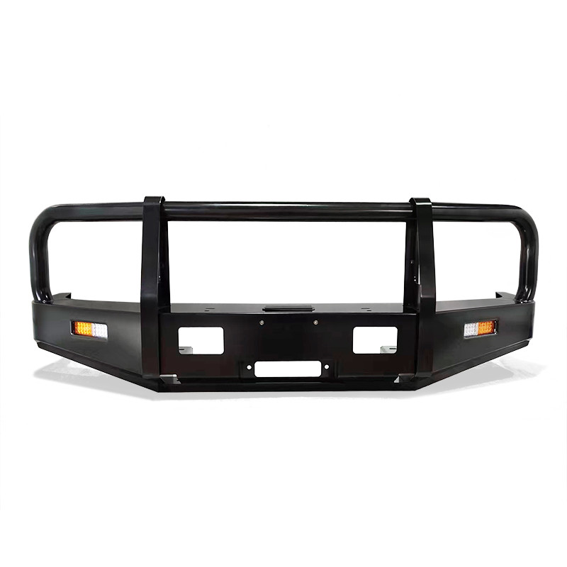 Bolt On Black Powder Coat Steel Bull Bar With Spot Beam White Light