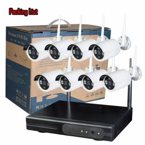 Quality 8chs 2.0 Megapixel Bullet Camera 1/3&quot; CMOS Wifi NVR Kits wholesale