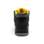 Mens Genuine Leather Boots Black Heavy Duty Safety Boots Slip Resistant