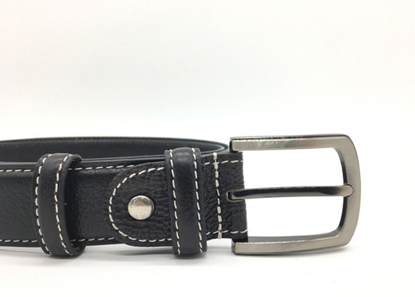 Men Genuine Leather Dress Belt Classic Casual 1 3/8" Wide Belt With Single Prong Buckle