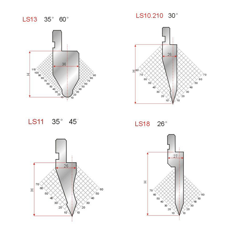 Customizable Mold Press Brake Punch 42CrMo Trumpf Press Brake Tooling
