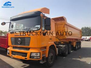 Quality Hyva Lifting Tippe Semi Bottom Dump Trailers For Construction Material Transit wholesale