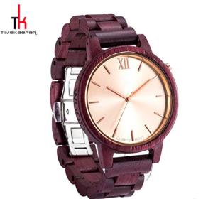 Quality Dark Sandalwood Case Digital Wooden Wrist Watch Sunshine Dial Christmas Gift wholesale