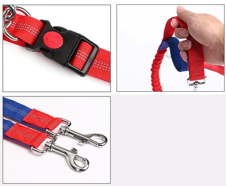 Adjustable Hands-Free Pet Dog Running Leashes Custom Logo Long Waist Double Nylon Rope