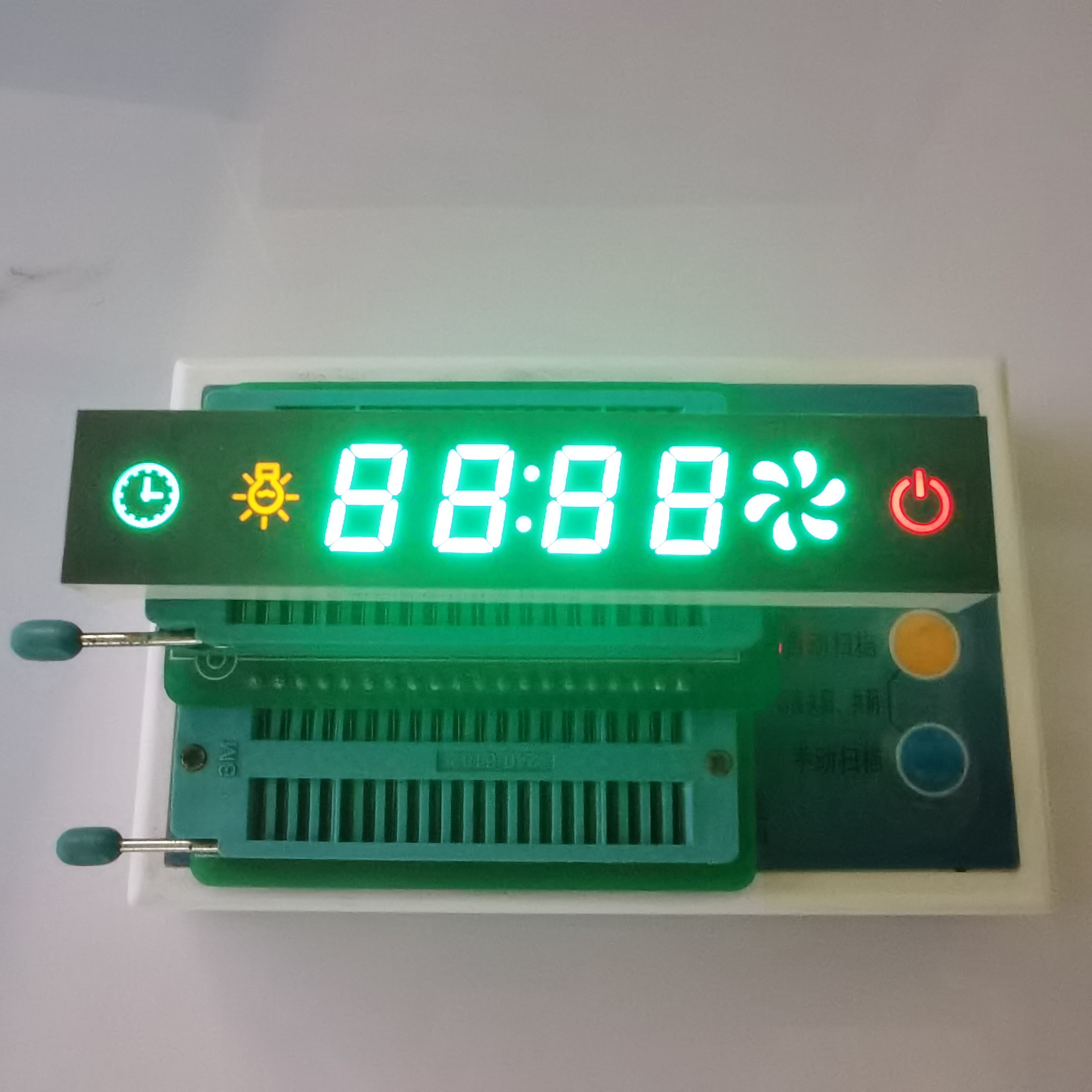Custom 4 Digit Seven Segment Display Ultra Bright Grenn Black Film Diaphragamtion