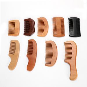 Quality Natural Pear Wooden Hair Comb Hair Care Tools Double Sided Home Use wholesale