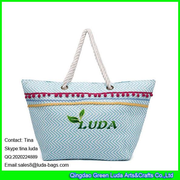 LUDA korea fashion ladies handbag paper straw beach handbags trendy laides