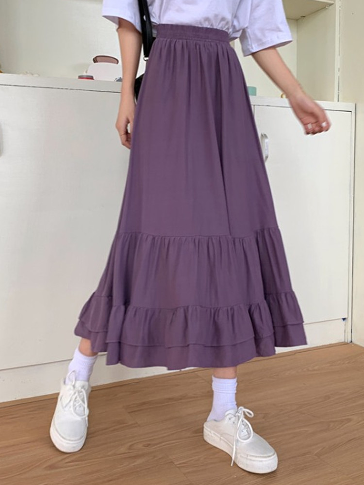 Big Bottom Women Pleated Skirt Customized Eco Friendly