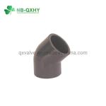 High Thickness DIN Pn16 PVC Pipe Fitting Socket UPVC Elbow Coupling Flange 20mm