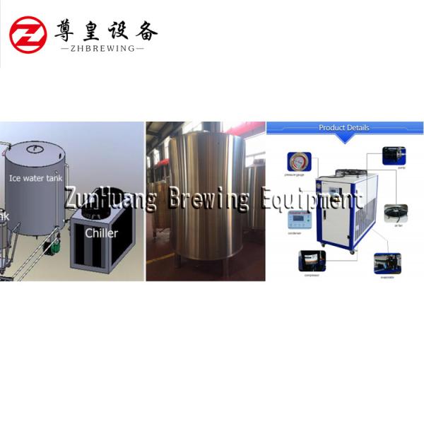 High Efficiency Brewery Chilling System , Beer Fermenter / Wort Cooling Glycol